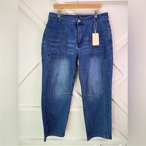 Classic Blue Wide Leg Jeans